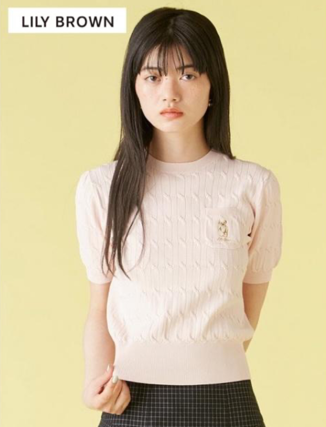 <LILY BROWN> Lily Bear サマーケーブルニット