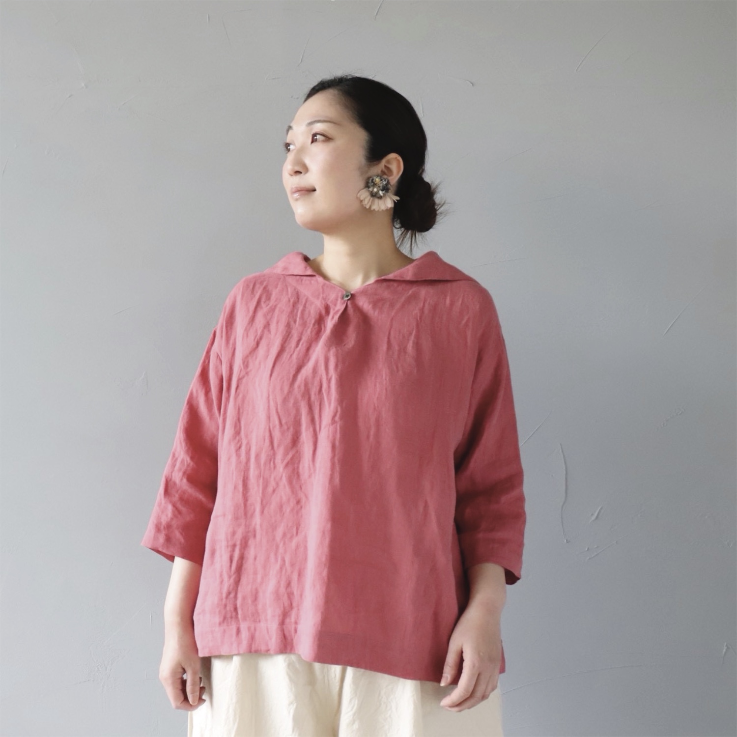 セーラーカラーのリネンプルオーバー【Le-Fluy×ZIPANG】