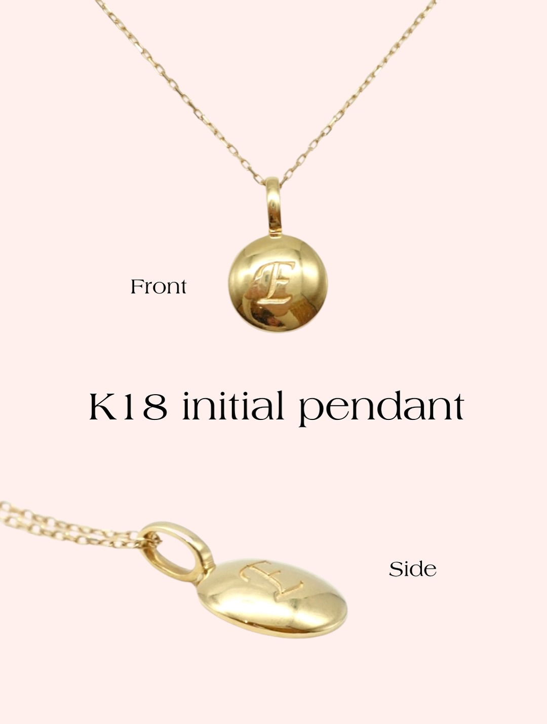 イニシャルでそっと自分らしく K18のパーソナルジュエリー