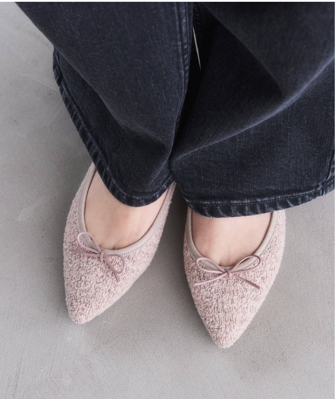 \ツイード素材にキュン♡/大人のきれいめフラット