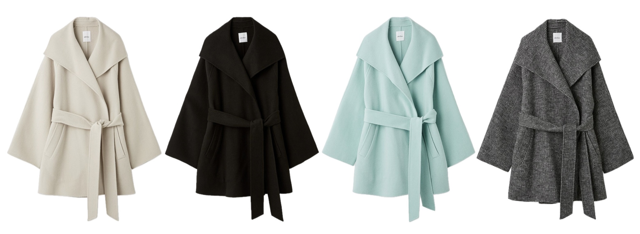 【Mila Owen】 共ベルト付きビックカラーミディ丈コート